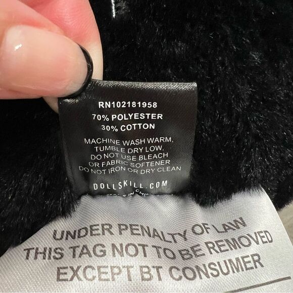 NWOT dolls kill home black cat plush pillow rare - Picture 6 of 9